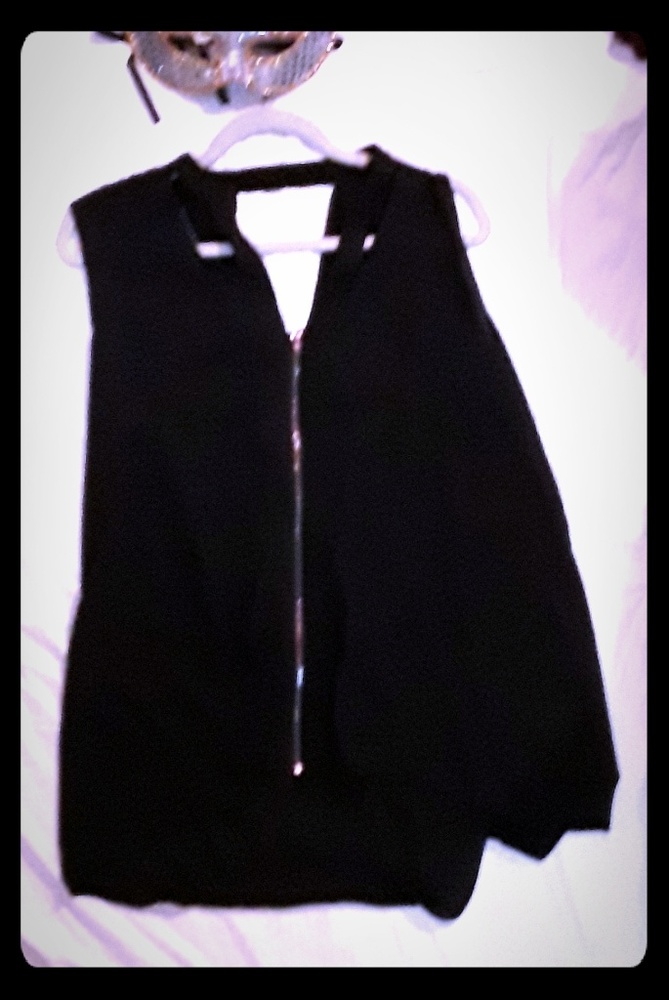 Black Metaphor Tank Blouse